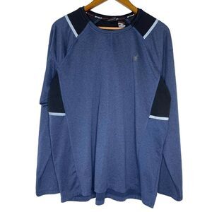 Spyder Active Blue Black Crew Neck Pullover Sweater Size Large Men's